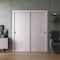 Sartodoors Sliding Closet Bypass Doors 48 x 80 inches, BASIC 9233 White, Rails Hardware Set, Wood Solid Bedr BASIC9233DBD-SKIN-48 - alternate 2