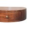 Homeroots 4" Brown Solid Wood Round One Drawer Nightstand 651765 - alternate 2