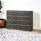 Homeroots 57" Gray Solid and Manufactured Wood Eight Drawer Double Dresser 490481 - alternate 2