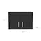 Homeroots 20in Black Wood Wall Mounted Storage Cabinet With Two Doors 479987 - alternate 2