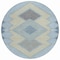 Homeroots 8' Denim Blue Gray And Brown Round Geometric Washable Indoor Outdoor Area Rug 631905 - alternate 2