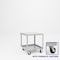 Pucel Heavy Duty Shop Truck, 30 in W x 30 in D x 33.5 in H, Two Shelves, Push Handle, Light Blue 3030-DT-2P - alternate 1