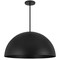 Homeroots 32" Black Aluminum Dome LED Dimmable Outdoor Pendent Hanging Light 683472 - alternate 3