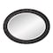 Homeroots 33" Black Ornate Oval Wood Framed Accent Mirror 384183 - alternate 1