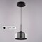 Vaxcel Whitney LED Mini Pendant Light, Textured Black, Smoke Glass Drum, 5.75-In. Wide P0462 - alternate 2