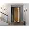 Vdomdoors Steel Door Deux 1713 Natural Oak Sidelight Exterior Black Window Stainless Inserts Single Modern Pa DEUX1713EXD-OAKB-W36+12 x H80-Right-hand Inswing - alternate 1