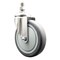 Service Caster 5 Inch 316SS Thermoplastic Rubber Wheel Swivel 1/2 Inch Threaded Stem Caster SCC SCC-SS316TS20S514-TPRB-121315 - alternate 1