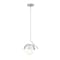 Z-Lite Realm Sphere 1 Light Pendant, Brushed Nickel/Matte Opal, 10.75 In W x 11.25 In H 7517P11-BN - alternate 1