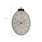 Homeroots 18" Oval Ivory Wood Analog Wall Clock 485973 - alternate 2