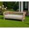 Homeroots 74" Light Brown Teak Solid Wood and Cushions Patio Sofa 528679 - alternate 1