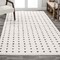 Jonathan Y Pele Modern Geometric Dot Shag White/Gray 5 ft. x 8 ft. Area Rug MOH400A-5 - alternate 1