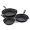 Oster Castaway 3 Piece Cast Iron Pre-Seasoned Frying Pans 130013.03 - alternate 3