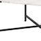 Homeroots 30" Black And White Genuine Marble and Metal Square Cross Legs Coffee Table 376279 - alternate 2