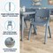 Flash Furniture 7 PC Plastic Activity Table and 6 Chairs Set, 10.5 inSeat Height-Dusty Blue YU-YCX-0013-2-RECT-TBL-DSTYBL-E-GG - alternate 2