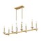 Z-Lite Kaden 8-Light Linear Chandelier, 12 in W, Modern Gold 3045-8L-MGLD - alternate 1