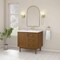James Martin Vanities Laurent 36" Sgl Vanity, Honey Oak w/ Sgl Hole 3 CM White Zeus Silestone Top and Matching Backsplash 545-V36-HNO-1WZ - alternate 2