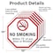 Signmission No Smoking Within 75' Of Any Door o, 10 inch X 10 inch, Aluminum Metal Signs, 5PK OC-A-5Pack-10-89 - alternate 2