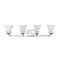 Jonathan Y Staunton 33" 4-Light Farmhouse Cottage Metal LED Vanity Light with Frosted Glass Shades, Chrome JYL7525B - alternate 2