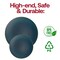 Smarty Had A Party 7.5" Navy with Gold Rim Organic Round Disposable Plastic Appetizer/Salad Plates (120 Plates), 120PK 937NG-CASE - alternate 2