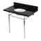 Kingston Brass 36" Black Granite Console Sink with Brass Legs, 8-Inch, 3-Hole, Black Granite/Polished Nickel KVPK3622K86 - alternate 1