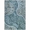 Homeroots 10' X 14' Teal Blue And Dark Green Floral Medallion Washable Indoor Outdoor Area Rug 603202 - alternate 2
