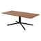 Homeroots 48" Brown and Black Wood and Steel Pedestal Coffee Table 556699 - alternate 2