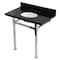 Kingston Brass 36-Inch Black Granite Console Sink with Stainless Steel Legs, 8-Inch, 3-Hole KVPK36KOQ1 - alternate 1