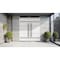 Vdomdoors Metal Double Doors Deux 1705 White Enamel Top Transom Entry Modern Painted (W72xH96+14) Right hand DEUX1705DEXD-BEM-W72xH96+14-RH-I - alternate 2