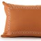 Homeroots 14" X 20" Orange Geometric Cotton Lumbar Throw Pillow 549450 - alternate 1