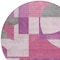 Homeroots 8' Blush And Mauve Round Geometric Washable Indoor Outdoor Area Rug 617898 - alternate 2