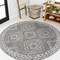 Jonathan Y Amir Moroccan Beni Souk Gray/Cream 9 ft Round Area Rug MOH200C-9R - alternate 1