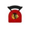 Holland Bar Stool Co 25" Blk Wrinkle Chicago Blackhawks Station Counter Stool, Ladder Back L00425ChiHwk-R - alternate 2