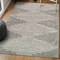Jonathan Y Elm Diamond Stripe Geometric Shag Gray/Ivory 5 ft. x 8 ft. Area Rug MOH408B-5 - alternate 3