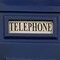Homeroots Vintage Blue Wooden Phone Booth Bar Cabinet 388259 - alternate 2