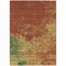 Homeroots 9' X 12' Terra Cotta Copper And Green Abstract Washable Indoor Outdoor Area Rug 604825 - alternate 4