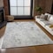 Homeroots 8' X 10' Gray Charcoal And Silver Floral Washable Indoor Outdoor Area Rug 583139 - alternate 2