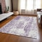Homeroots 8' X 10' Lavender And Ivory Abstract Washable Indoor Outdoor Area Rug 612956 - alternate 2