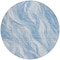 Homeroots 8' Denim Blue And Sky Blue Round Abstract Washable Indoor Outdoor Area Rug 582982 - alternate 2