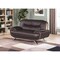 Homeroots 64in Brown And Silver Faux Leather Loveseat 329464 - alternate 2