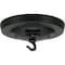 Satco Canopy Kit w/Convenience Outlet Black 5in Dia 7/16in Center Hole 2-8/32 Bar Holes Includes Hardware 90/040 - alternate 1
