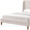 Homeroots Pink Solid Wood King Upholstered Linen Bed 544951 - alternate 2