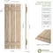 Ekena Millwork Rustic Three Board Spaced Board-n-Batten Hand Hewn Faux Wood Shutters, 17 1/2W x 46H, PR SHUBSS17X46HHPR - alternate 3