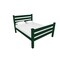 Homeroots Dark Green Solid Wood Twin Bed Frame 546938 - alternate 2