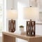 Jonathan Y Stewart 21.5" Farmhouse Wood LED Table Lamp, Brown, 2PK JYL1062A-SET2 - alternate 2