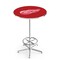 Holland Bar Stool Co 42" Chrome Detroit Red Wings Pub Table, 36" dia. Top L216C4236DetRed - alternate 1