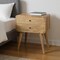 Homeroots 22" Brown Solid Wood Two Drawer Nightstand 701702 - alternate 2
