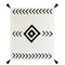 Homeroots 50" X 60" Black and White Woven Cotton Geometric Throw Blanket with Tassels 516486 - alternate 1