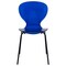 Leisuremod Modern Oyster Transparent Side Dining Side Chair with Black Base in Transparent Blue OCB-17TBU - alternate 2