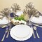 Smarty Had A Party 7.5" Clear with Gold Rim Round Lotus Plastic Appetizer/Salad Plates, 120PK 8847-CASE - alternate 1