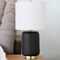 Homeroots 15" Black and Gold Ceramic Cylinder Table Lamp With White Drum Shade 546123 - alternate 3